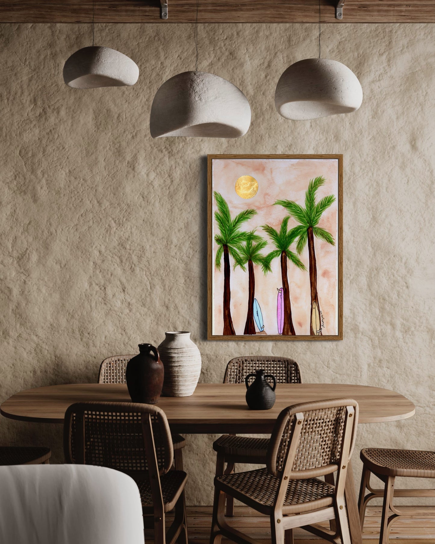 Under the palms