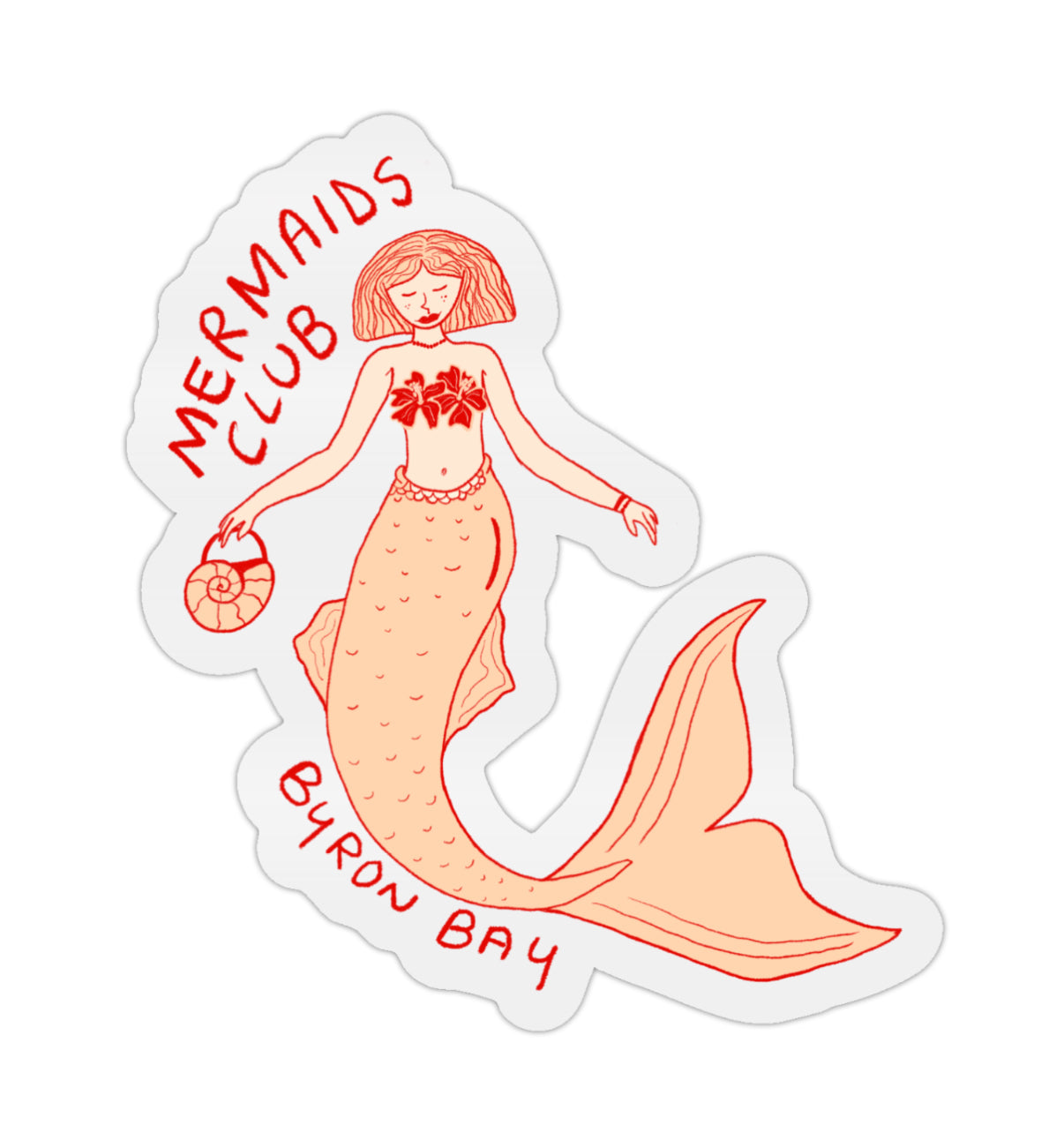 Mermaids club Byron Bay waterproof vinyl sticker