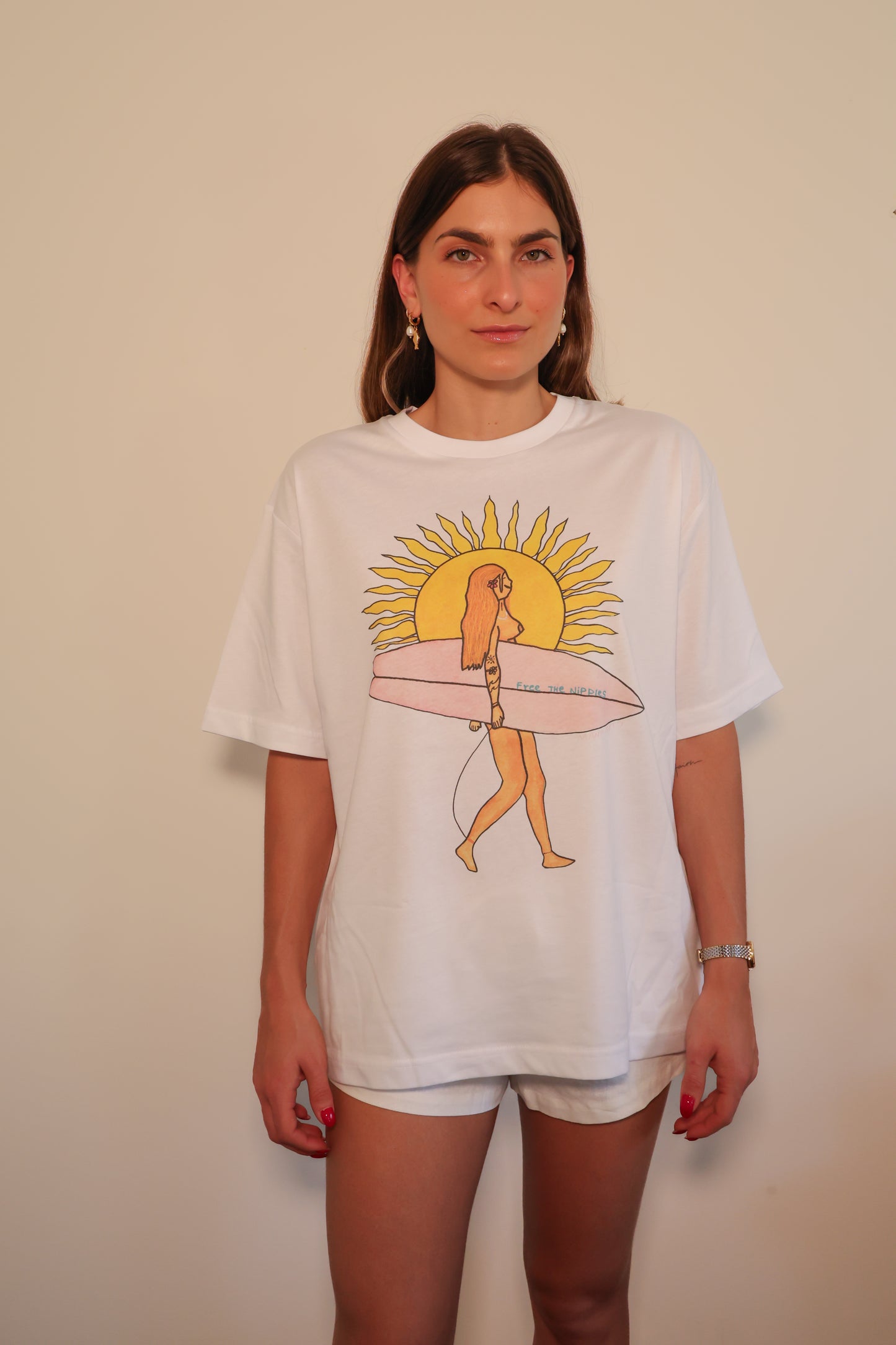 Free the nips graphic t-shirt