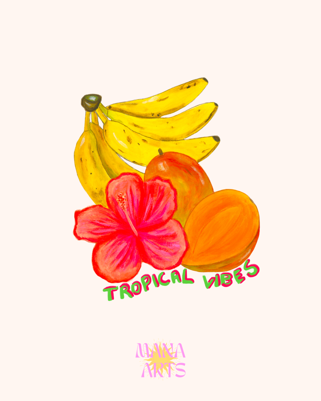 Tropical vibes waterproof vinyl sticker