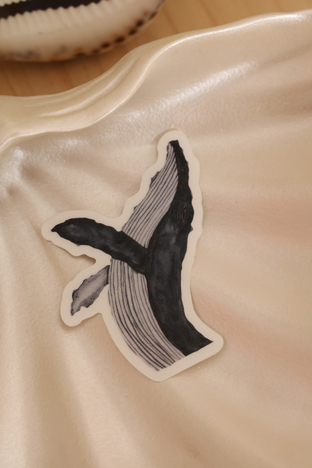 Whale breaching waterproof vinyl sticker