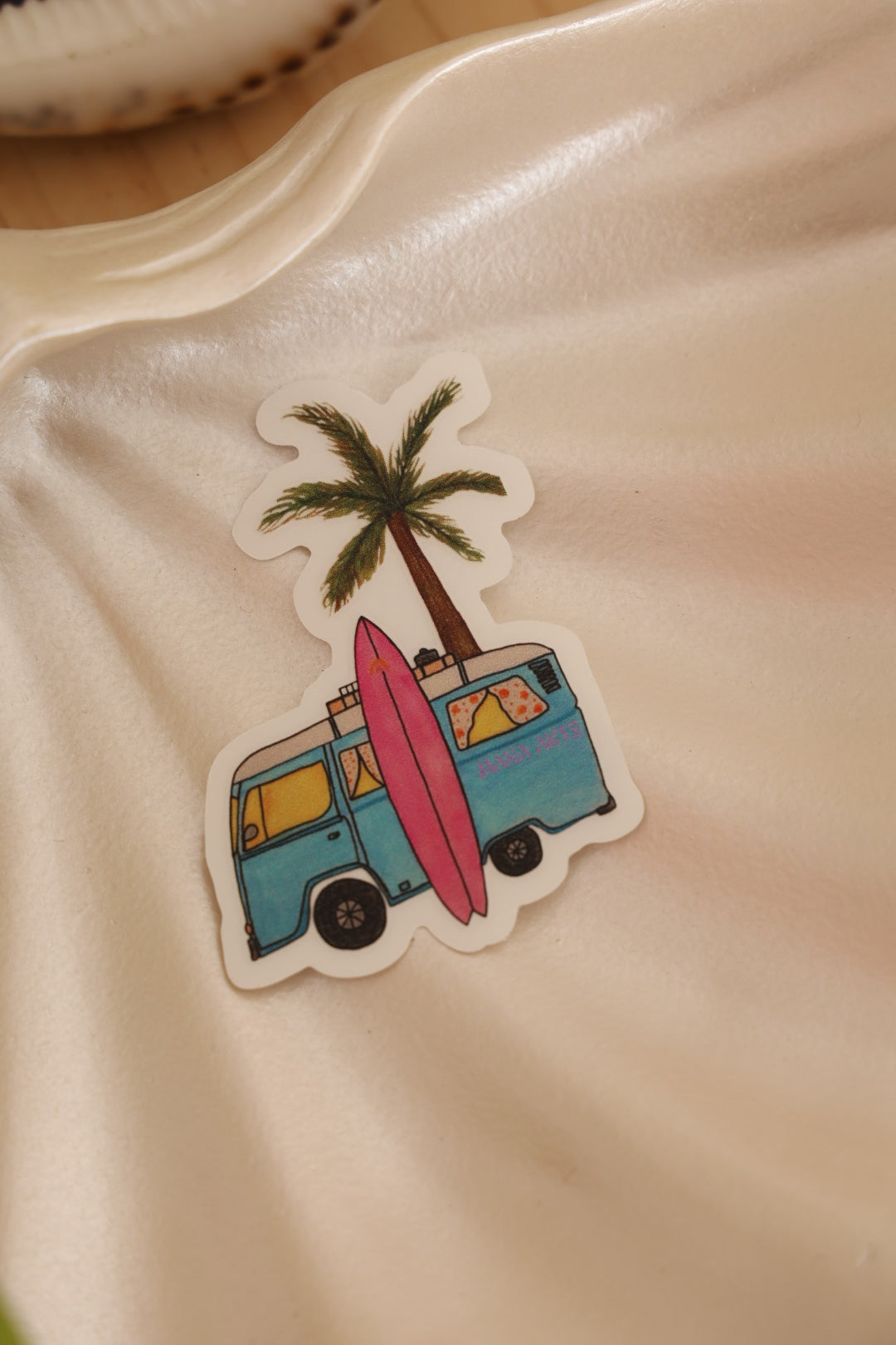 Van life - combi & surfboard waterproof vinyl sticker sticker