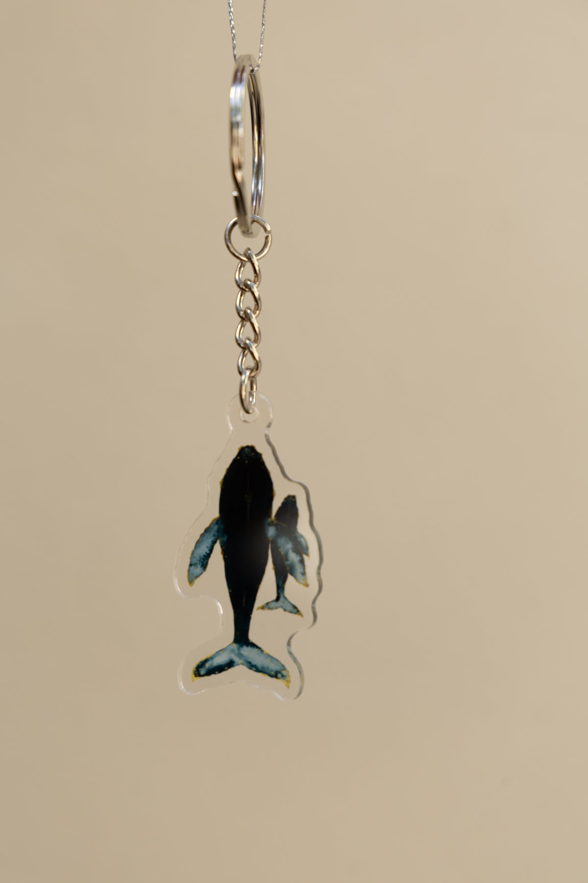Whales acrylic keyring