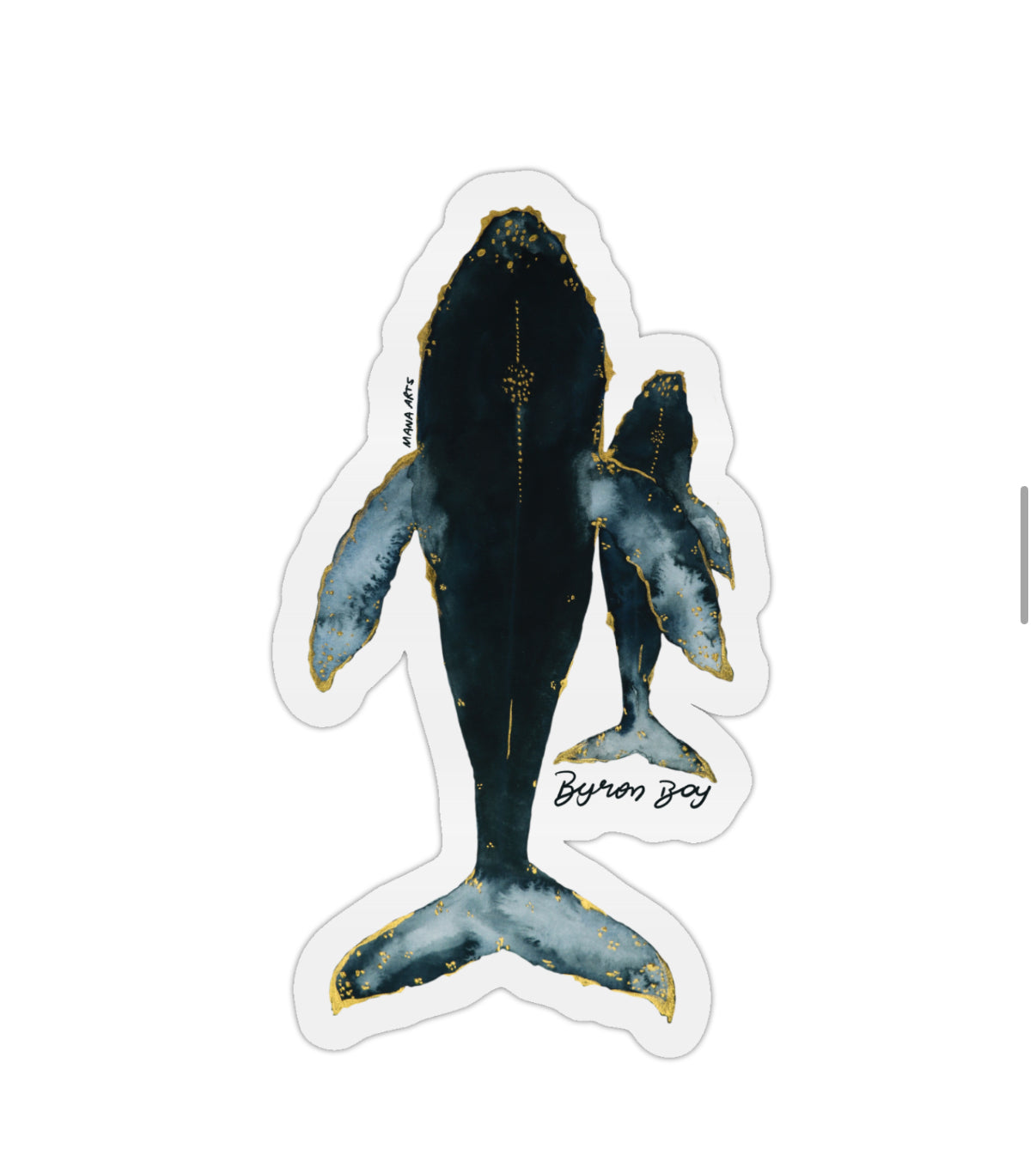 Byron Bay whales waterproof vinyl sticker