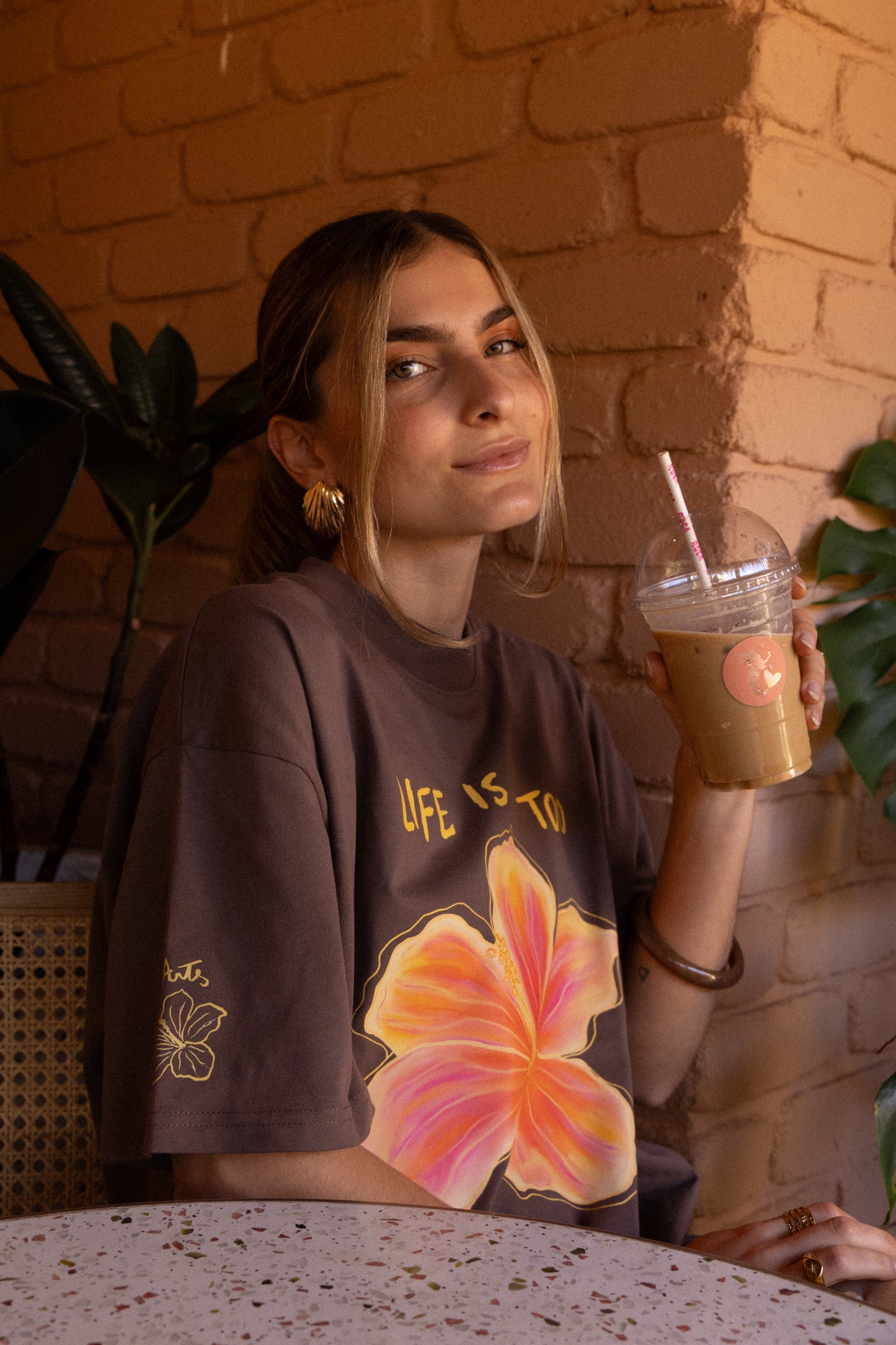 LIFE IS TOO SHORT TO CARE OVERSIZED TEE