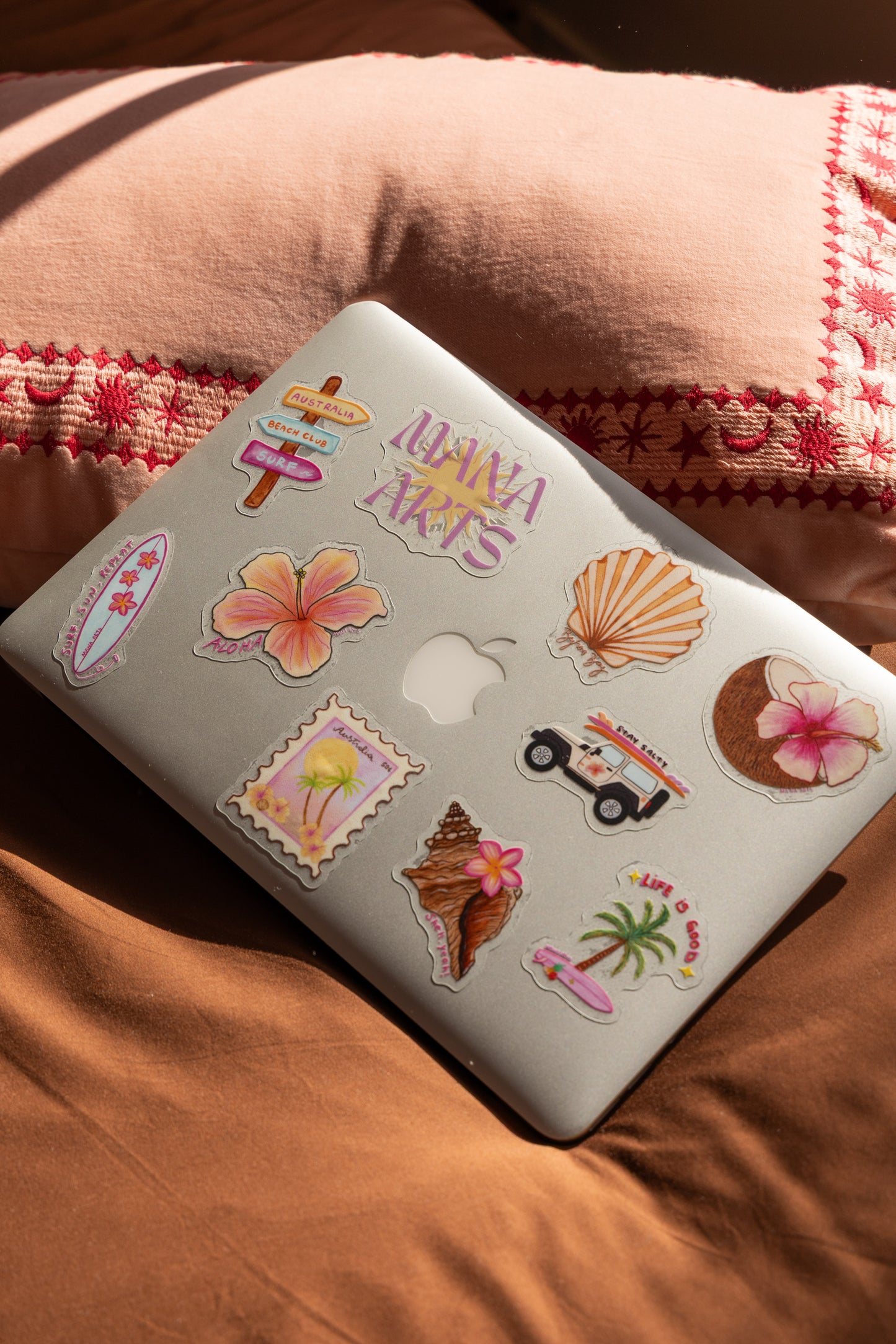 Aloha hibiscus waterproof vinyl sticker