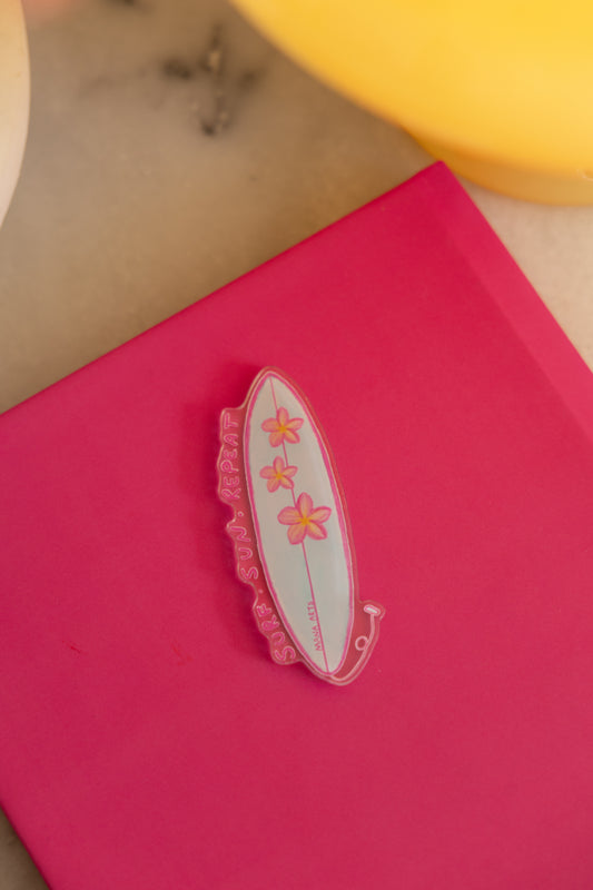 Acrylic surfboard art magnet