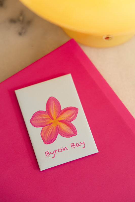 Frangipani Byron Bay art magnet