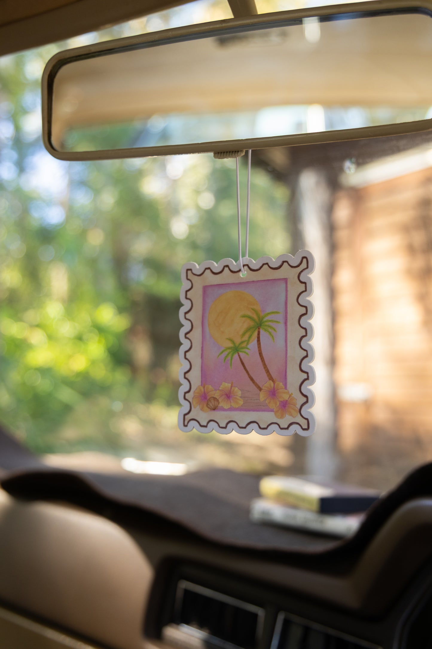 postcard stamp air freshener