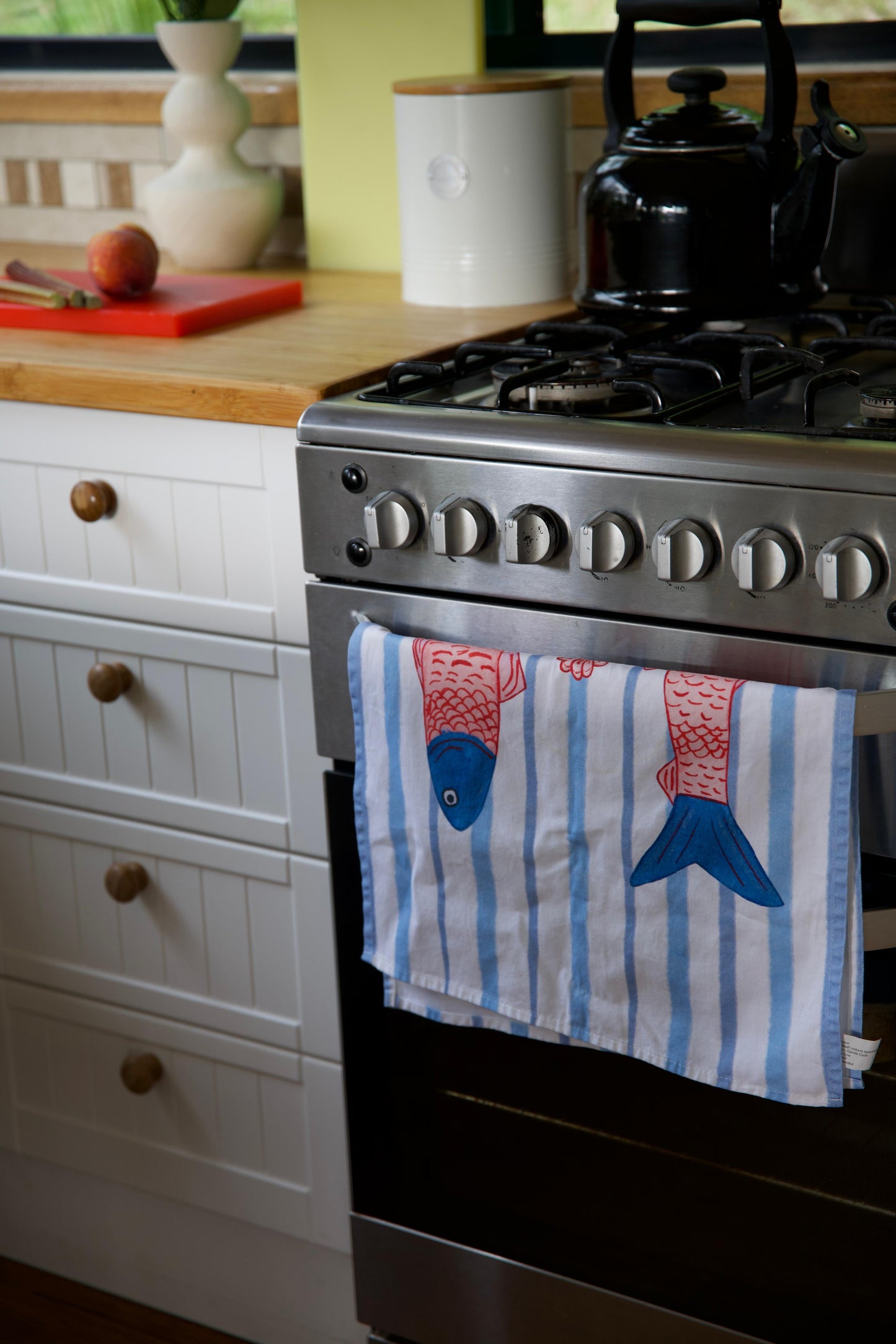 Sardines tea towel